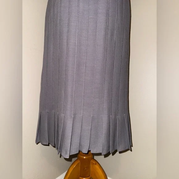 Catherine Malandrino Gray Sleeveless V-Neck Midi Dress,Size-8 - Picture 5 of 10